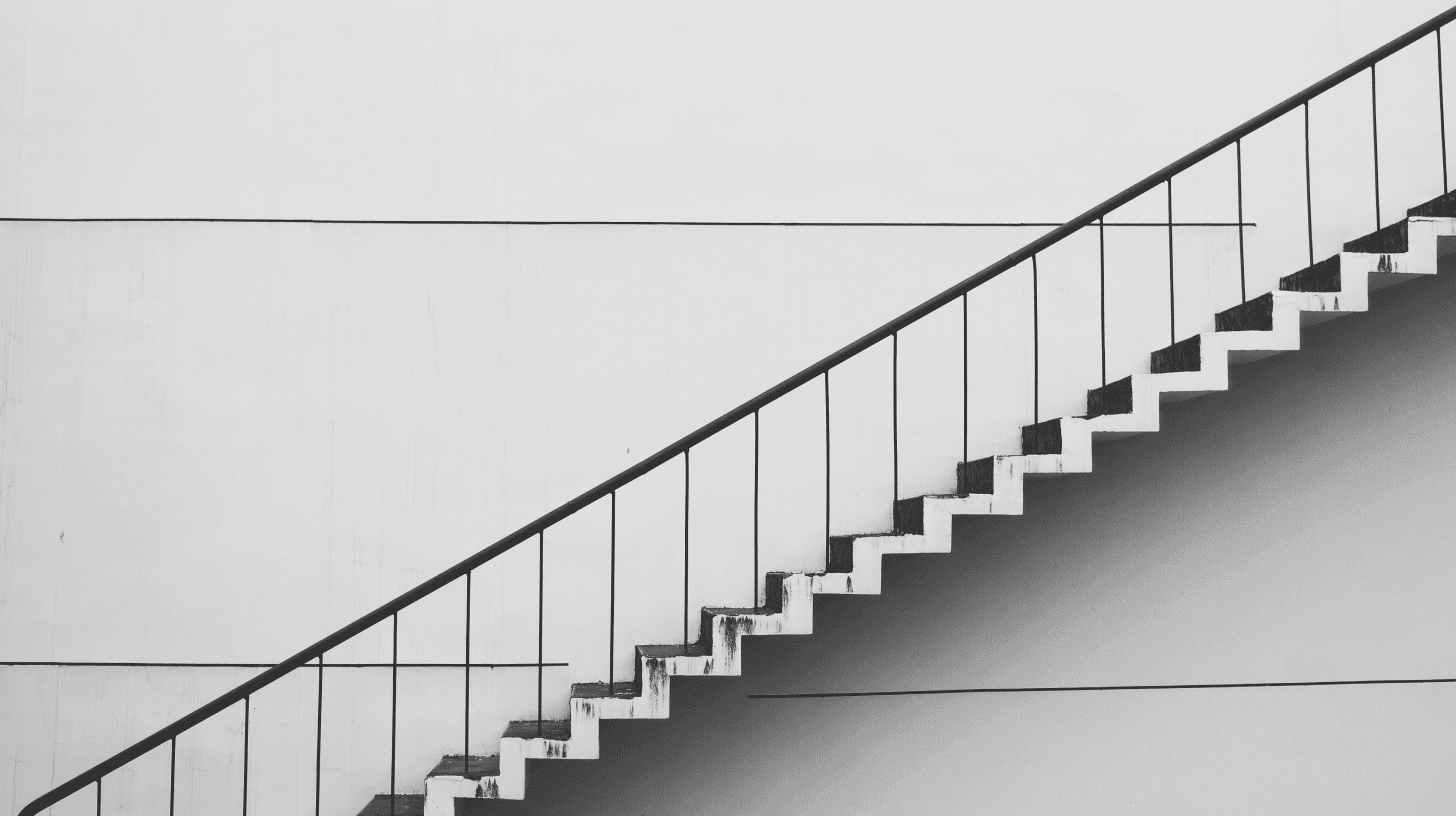 Bild einer Treppe, die die 7 Schritte einer Website-Erstellung darstellen soll
